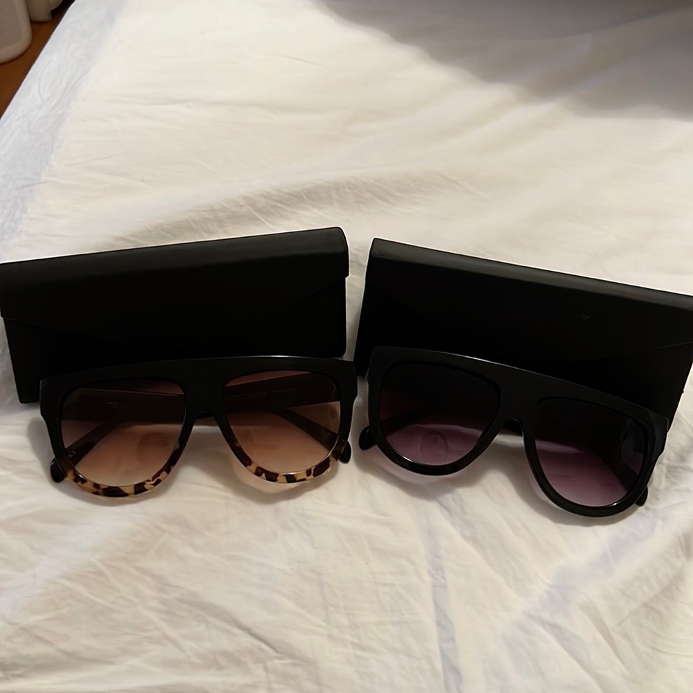 Brand new GAMT brown and black sunglasses. Price is for both pairs